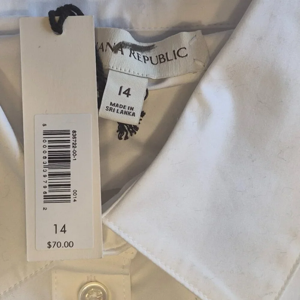 NEW Banana Republic White Riley II Tailored Shirt Collared Button Down - Picture 9 of 11